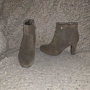 TORY BURCH-Milan-Medium Brown Suede-Heeled Ankle Boots-Sze 7.5-Excellent
